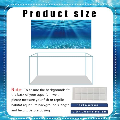 Natural Undersea Aquarium Background (48X24in/120X60cm / Ocean)
