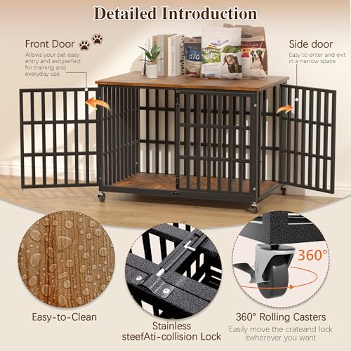 38 Inch Dog Crate Furniture (38.0"L x 26.0"W x 30.0"H)