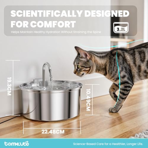 Cat Water Fountain Stainless Steel with 8 filters