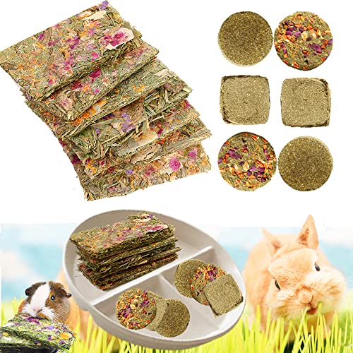 Rabbit Treat Natural Molar Timothy Hay Herbal Floral Scent Snack Chew Toys Gift for Bunny Chinchillas Hamster Gerbils (0.49 Ounce (Pack of 12))