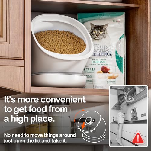 Airtight Cat Food Container for Small Dog Bird Pet Treats & Dry Food
