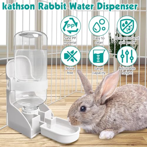 Rabbit Water Bottle (1PCS Water Dispenser, White)