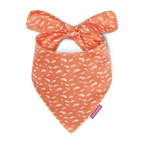 Luxury Pet Birthday Bandanas (Orange Feathers / Small)