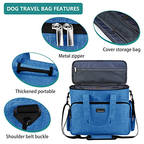Dog Travel Bag (Blue / Large)