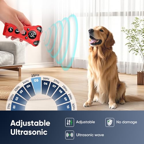 Ultrasonic Dog Bark Deterrent Device (Red)