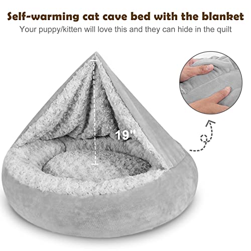 Dog Beds for Small Medium Dogs (M(26" x 26" x 8") / Grey)