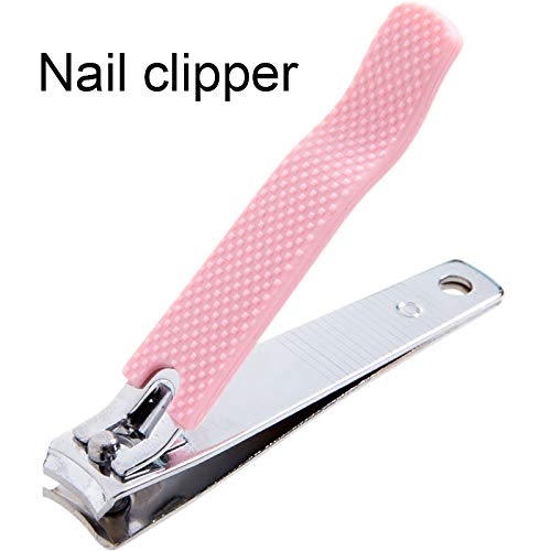 2pcs Set Nail Clippers Set Portable Nail Scissors Toenail Clippers Nail Clippers (Pink)