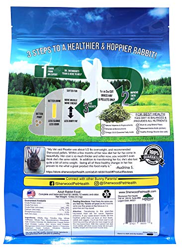 Adult Rabbit Food Alfalfa Timothy Hay (10 Pound (Pack of 1))