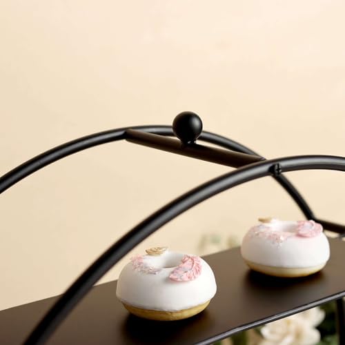 Efavormart 21" Matte Black Metal Tiered Cupcake Stand (3-Tier 21" / Matte Black)