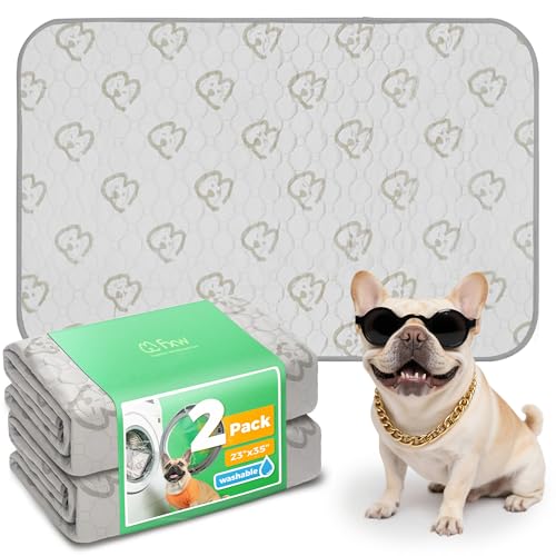 Washable Pee Pads for Dogs (Khaki / 23" x 35" (2 Packs))