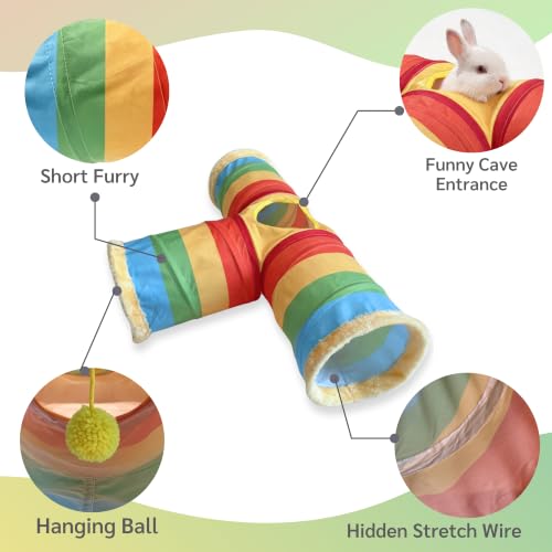 3 Way Collapsible Rabbit Tunnel Toy