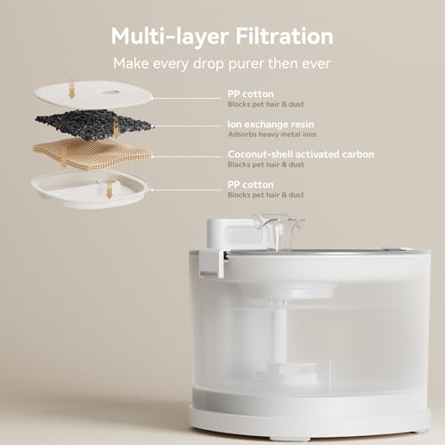 Pumpless Cat Water Elfin Fountain (White / Cordless | Standard)