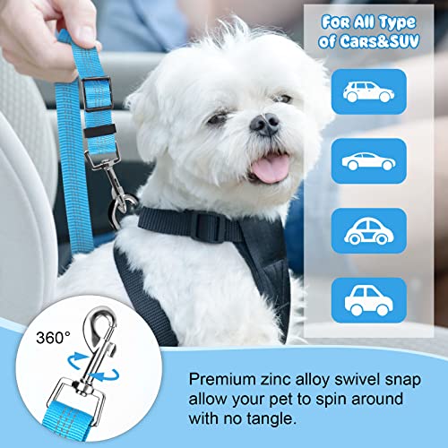 2 Pack Dog Seat Belt for Car (Blue)
