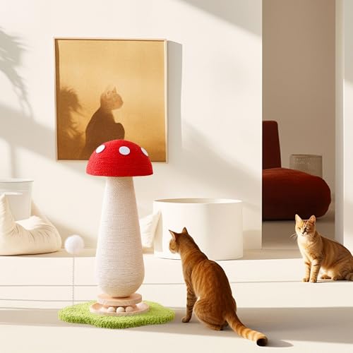 Mushroom Cat Scratching Post Cat Tree (Mushroom)