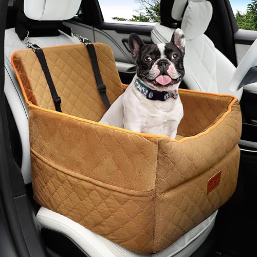 Dog Car Seat for Small Medium Dogs (Coffee)