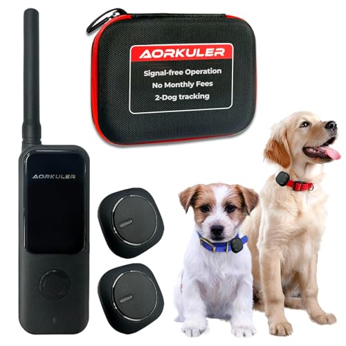 Outdoor GPS Dog Tracker for Two Dogs (black)