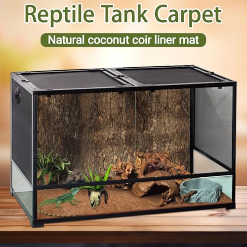 10 Pcs Reptile Carpet 12x12 Inch Coconut Fiber Mat for Tank Bedding (10 Pcs (12X12in))