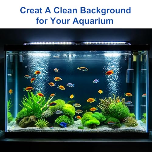 Aquarium Background Blue Black Fish Tank Background Wallpaper Double (15.7" H x 32.3" L)