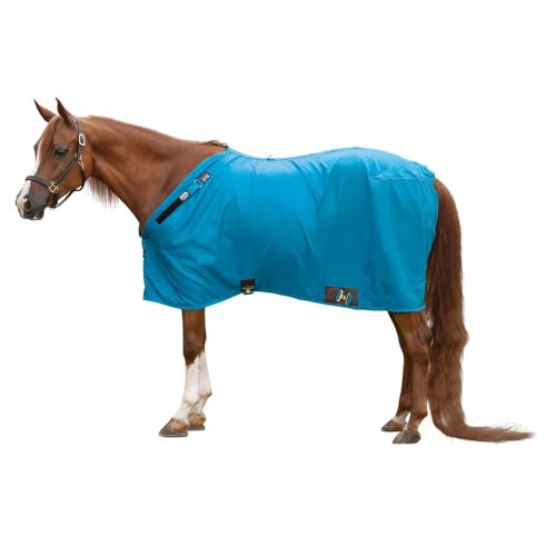 Dura Nylon Horse Stable Sheet (Horse Size 84 / Cutback | Closed Front | Legstrap / Teal)