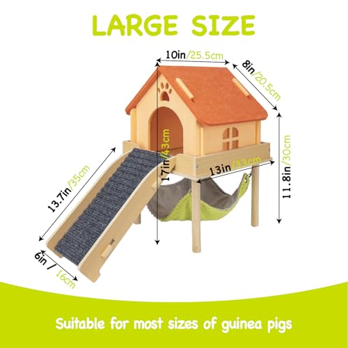 3 in 1 Enlarged Guinea Pig Hammock (Orange Roof)