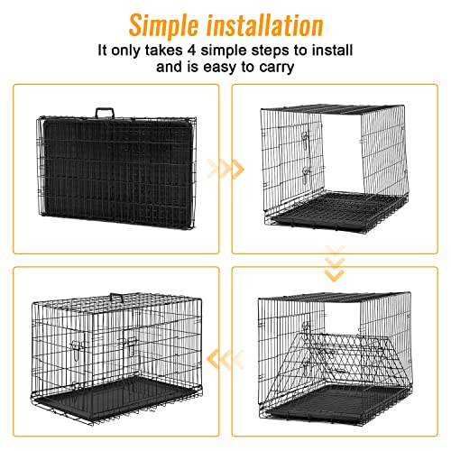 Dog Crate 30" (30 Inch / Black)