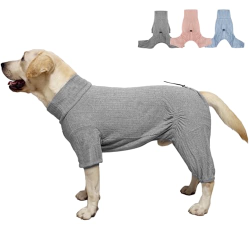Dog Pyjamas PJS Sweater Clothing and Loungewear Suitable for Large to Giant Breeds of Dogs (Sweater Gray / XL)