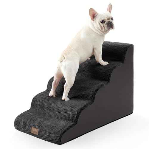 Extra Wide Dog Stair for Small Dog (Black / Extra Wide:19.7"x33"x22.4")