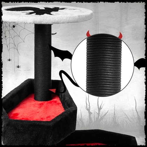 Gothic Cat Tree with Coffin Bed (46.9" / Matte Charcoal)