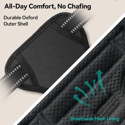No Pull Dog Harnesses for Small Puppies Reflective Adjustable (Small / Black)