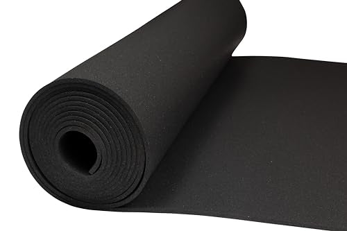 Genaflex Rubber Gym Floor Mat (Black / 240"L x 48"W x 0.3"Th)