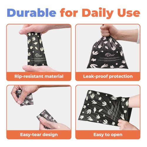 GRS Poop Bags for Dogs (GRS Black / 300 Bags)