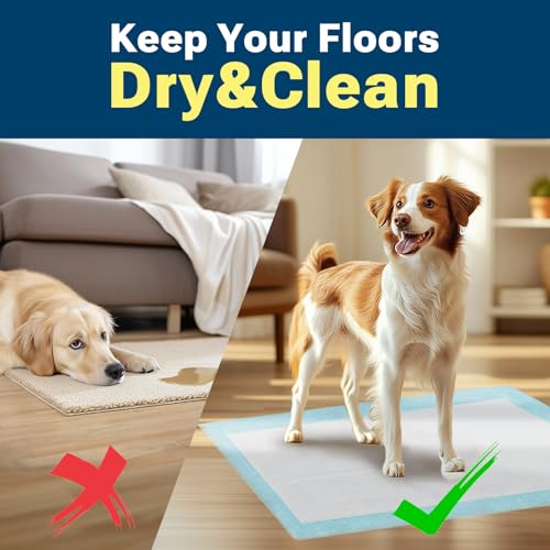 Puppy Pads Dog Training Pee Pads (Blue / 22"x22" 120 CT)
