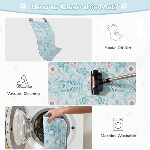 Botanical Washable Reusable Pee Pads for Dogs (Blue-01 / 3FT x 4FT (Pack of 2))