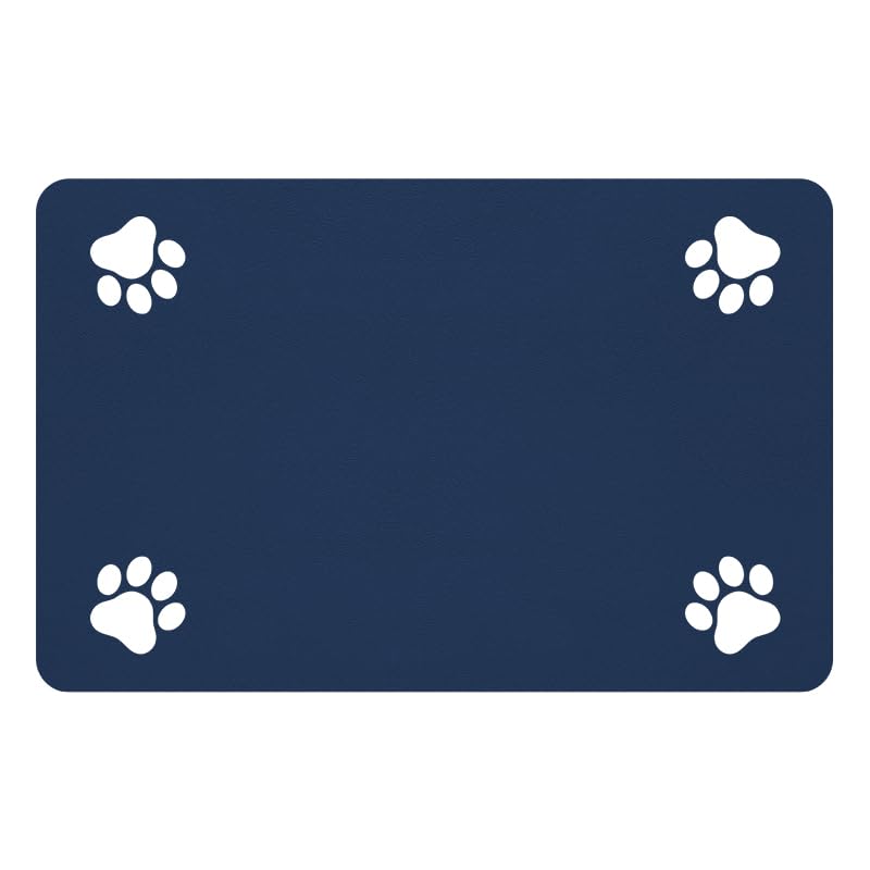 Pet Feeding Mat (Navy Blue / 24"L x 16"W)