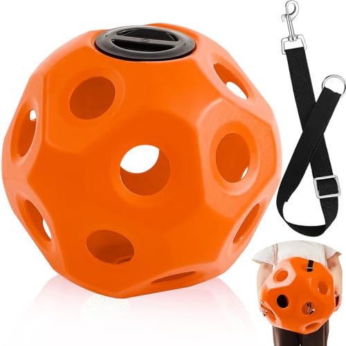 15.75" Extra Large Slow Feed Hay Ball for Horses (Orange)