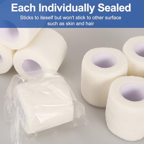 24 Pack White Self Adhesive Bandage (White / 2 Inch)