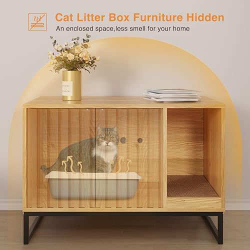 Litter Box Enclosure (Natural / 31.5"L x 20"W x 22"H)