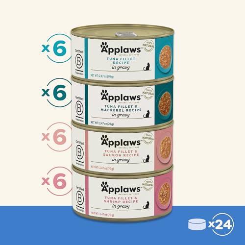 4 Flavor Fish Variety in Gravy Wet Cat Food 24 (2.47 Fl Oz (Pack of 24))