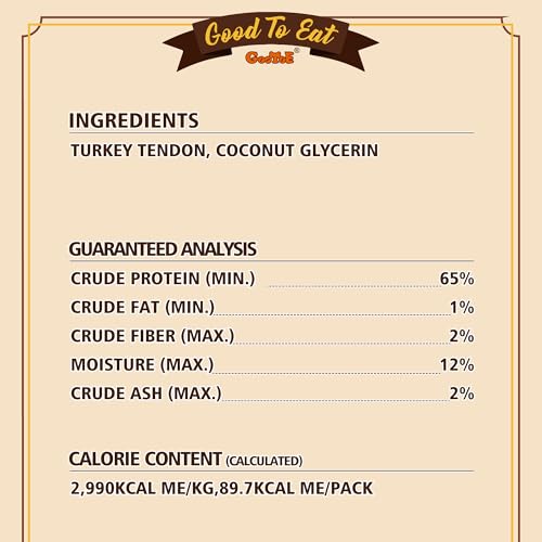 Turkey Tendons for Dogs (3.17 Ounce (Pack of 1))