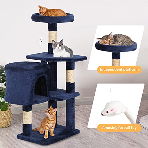 36" Cat Tree Tower (36 in / Navy Blue)