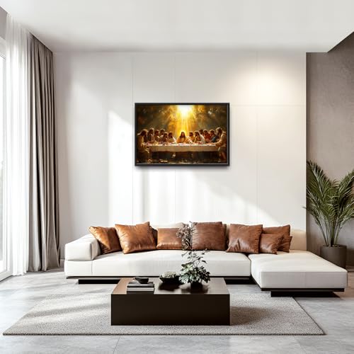 Large The Last Supper Wall Art for Living Room (36"L x 24"W / Jesus)
