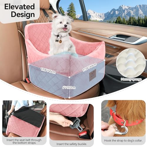 Dog Car Seat for Small (Pink)