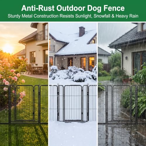 Dog Playpen Outdoor Extra Wide 12 Panels Heavy Duty Dog Fence 47" (32"W x 47"H)