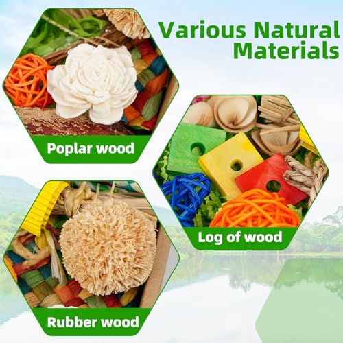 Bird Toys Colorful Birds Foraging & Shredded Toy Boxs