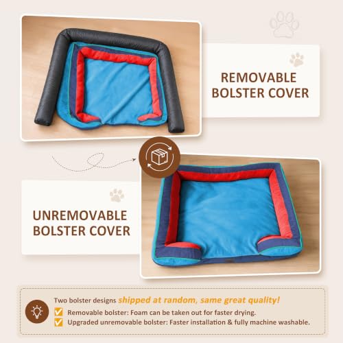 Orthopedic Dog Bed for Extra Large Dogs with Bolster (42.0"L x 30.0"W x 8.5"Th / Philadelphia)
