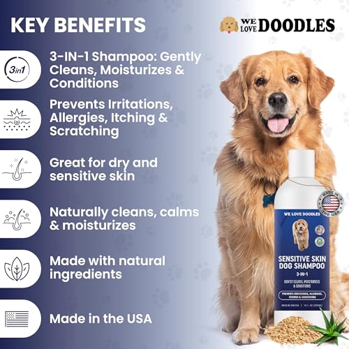 Dog Shampoo for Sensitive Skin with Oatmeal & Aloe