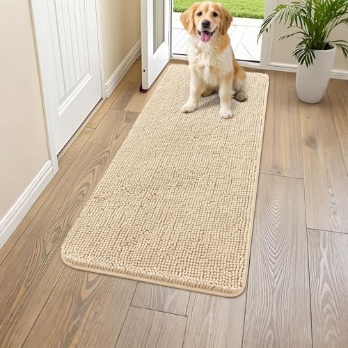 Dog Door Mat for Muddy Paws 44x24 (Beige / 44"X24")