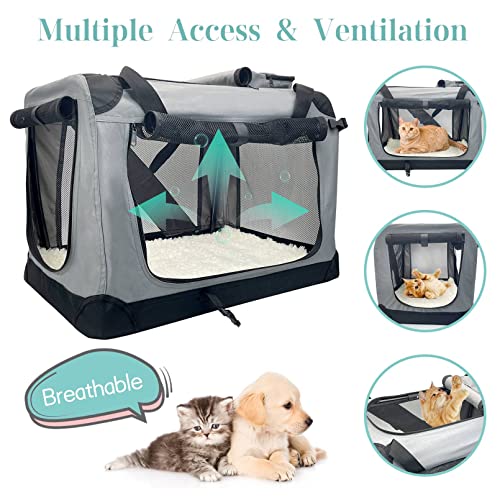 Large Cat Carrier for 2 Cats (Grey)