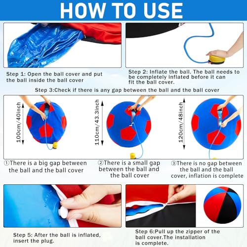 Giant 48 Inch Herding Balls with Ball Cover (Blue / 48 Inch / Cute)