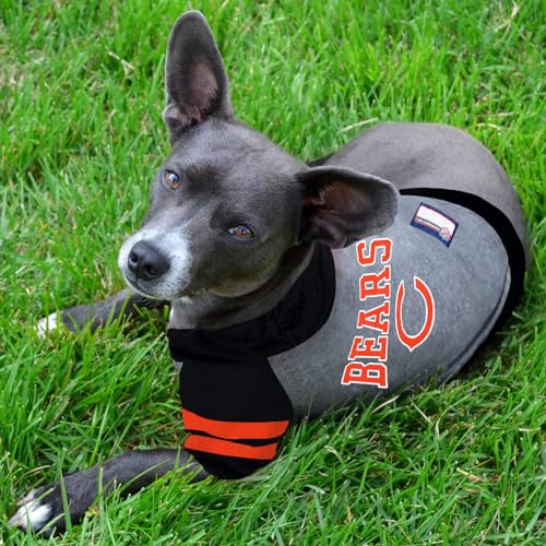 Chicago Bears Hoodie for Dogs & Cats. NFL Football Licensed Dog Hoody Tee Shirt (Small / Chicago Bears)